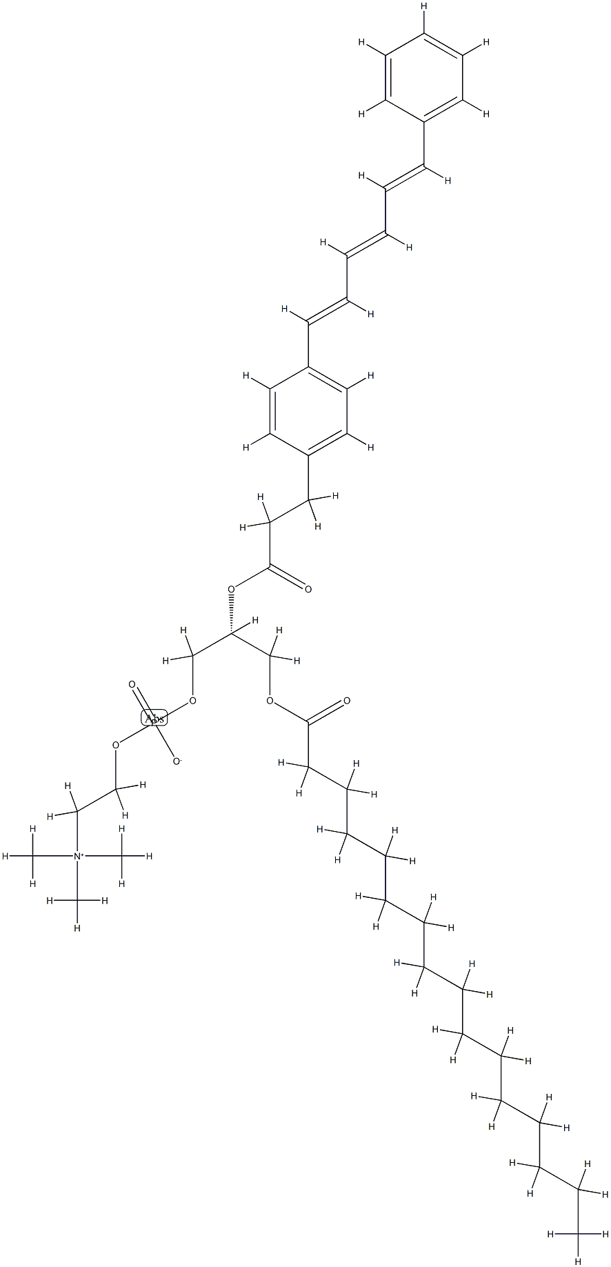 2-(3-(diphenylhexatrienyl)propanoyl)-3-palmitoylphosphatidylcholine 结构式