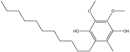 2,3-dimethoxy-5-methyl-6-undecyl-1,4-benzoquinol 结构式