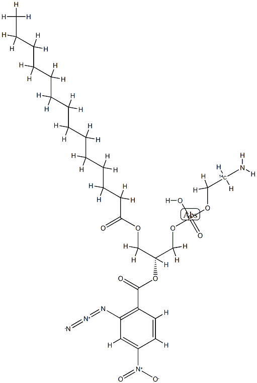 2-(2-azido-4-nitrobenzoyl)-1-myristoylglycero-3-phosphoethanolamine 结构式