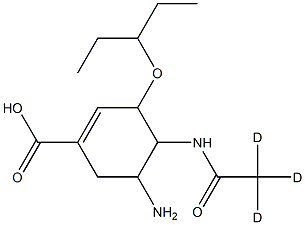 OSELTAMIVIR ACID-D3 结构式