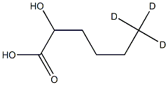 (±)-2-Hydroxyhexanoic--d3 Acid 结构式