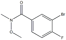 3-溴-4-氟-N-甲氧基-N-甲基苯甲酰胺 结构式