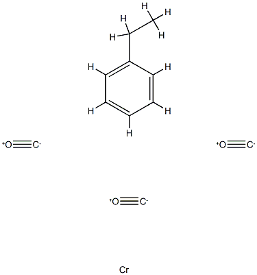乙基苯三羰基铬(0) 结构式