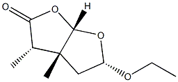 Furo[2,3-b]furan-2(3H)-one, 5-ethoxytetrahydro-3,3a-dimethyl-, (3alpha,3aba,5alpha,6aba)- (9CI) 结构式