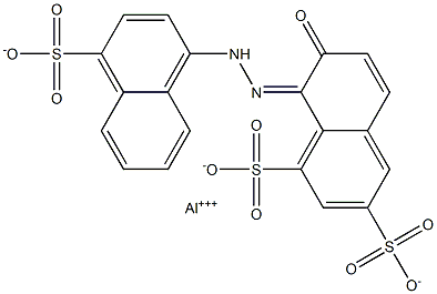 Aluminium, 7-hydroxy-8-[(4-sulfo-1-naphthalenyl)azo]-1,3-naphthalenedisulfonic acid complex  结构式