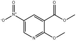 2-甲氧基-5-硝基烟酸甲酯 结构式