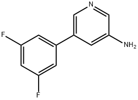 5-(3,5-二氟苯基)吡啶-3-胺 结构式