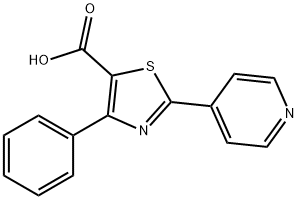 4-苯基-2-(4-吡啶基)噻唑-5-羧酸 结构式