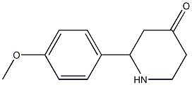 2-(4-methoxyphenyl)piperidin-4-one 结构式
