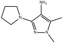 1,5-dimethyl-3-(1-pyrrolidinyl)-1H-pyrazol-4-amine(SALTDATA: 2HCl) 结构式