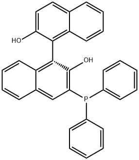(R)-3-(二苯基膦基)-[1,1'-联萘]-2,2'-二醇 结构式