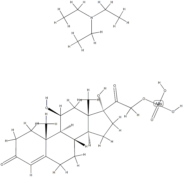 HYDROCORTISONE PHOSPHATE TRIETHYLAMINE 结构式