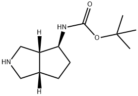 N - [(3AR,4S,6AS) - 八氢环戊[C]吡咯-4-基]氨基甲酸叔丁酯 结构式