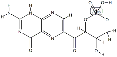 1-(2-amino-4-oxopteridin-7-yl)-1-oxo-2,3,4-butanetriol-2,4-cyclic phosphate 结构式