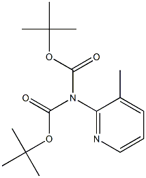 N,N-BOC,BOC-2-氨基-3-甲基吡啶 结构式
