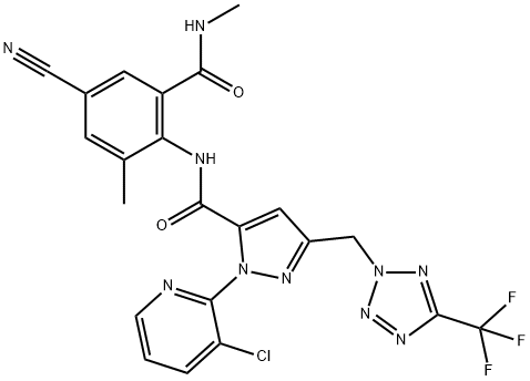 四唑虫酰胺 结构式