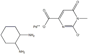 (3-methylorotato)(1,2-diaminocyclohexane)palladium (II) 结构式