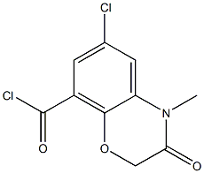6-CHLORO-3,4-DIHYROGEN-4-METHYL-3-OXO-2H-1,4-BENZOXAZOLE-8-ACYLCHLORIDE 结构式