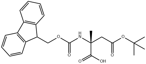 (R)-N-FMOC-Α-METHYLASPARTIC ACID-4-TERT-BUTYL ESTER 结构式