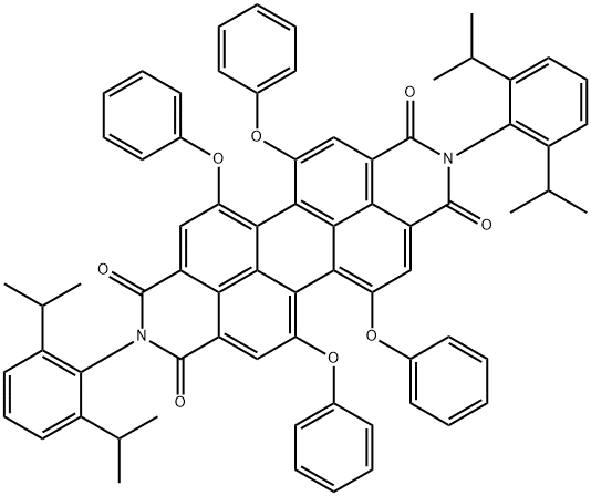 N,N'-双(2,6-二异丙基苯基)-1,6,7,12-四苯氧基-3,4:9,10-四甲酰二胺 结构式