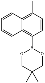 5,5-二甲基-2-(4-甲基萘-1-基)-1,3,2-二氧杂硼烷 结构式