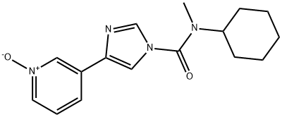 3-(1-(环己基(甲基氨基甲酰基)-1H-咪唑-4-基)吡啶1-氧化物 结构式