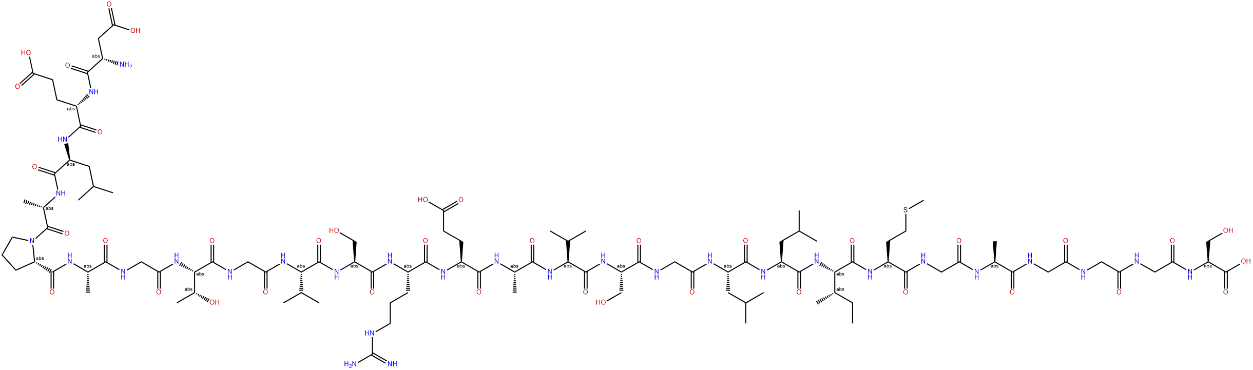 淀粉样蛋白 APL1β27 结构式