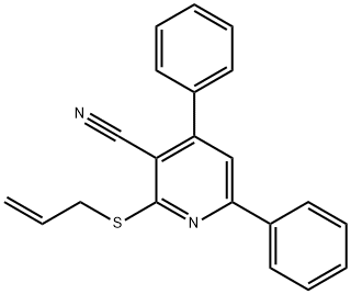 2-(allylsulfanyl)-4,6-diphenylnicotinonitrile 结构式