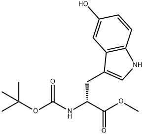 (R)-N-BOC-5-羟基色氨酸甲酯 结构式