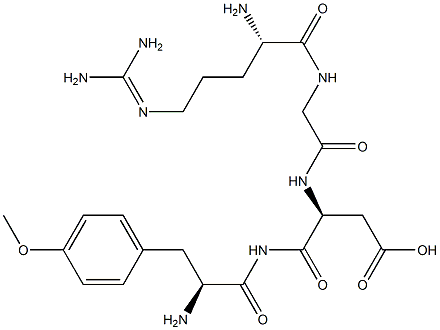 arginine-glycine-aspartate-O-methyltyrosine amide 结构式