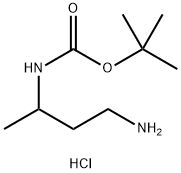 N-(4-氨基丁-2-基)氨基甲酸叔丁酯盐酸盐 结构式