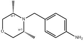 BenzenaMine, 4-[[(3R,5S)-3,5-diMethyl-4-Morpholinyl]Methyl]-, rel- 结构式