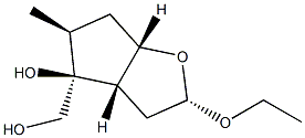 2H-Cyclopenta[b]furan-4-methanol,2-ethoxyhexahydro-4-hydroxy-5-methyl-,(2alpha,3abta,4bta,5bta,6abta)-(9CI) 结构式