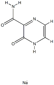 (3-氧代-3,4-二氢吡嗪-2-羰基)酰胺钠 结构式