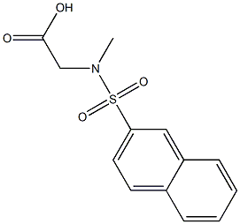 2-(N-甲基萘-2-磺酰氨基)乙酸 结构式