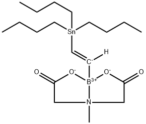 反式-2-(三丁基锡)乙烯基硼酸甲基亚氨基二乙酸酯 结构式