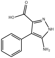 3-氨基-4-苯基-1H-吡唑-5-羧酸 结构式