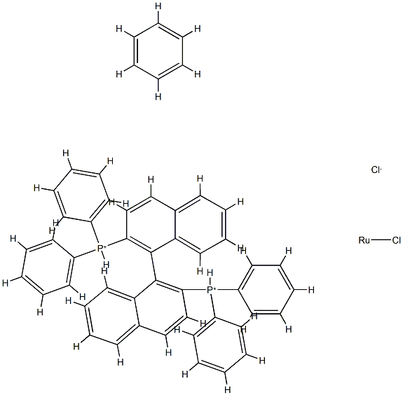 [(R)-BINAP RUCL 苯]CL 结构式