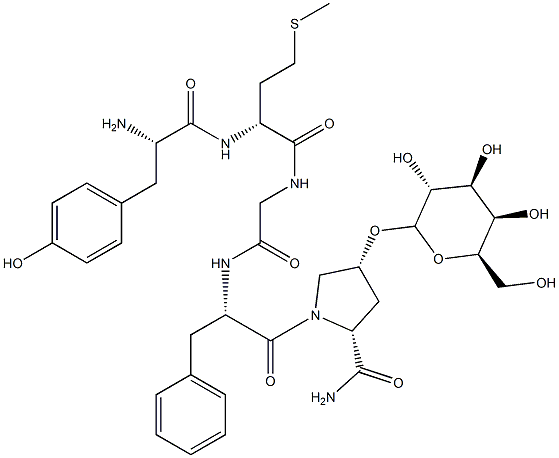 enkephalinamide, Met(2)-Hyp(5)galactopyranosyl- 结构式