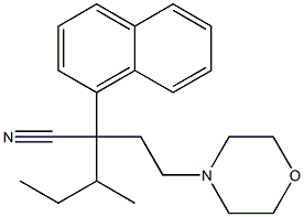 α-(1-Methylpropyl)-α-(2-morpholinoethyl)-1-naphthaleneacetonitrile 结构式