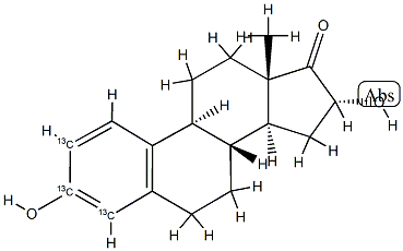 1,3,5(10)-雌甾三烯-3,16Α-二醇-17-酮-13C3 结构式