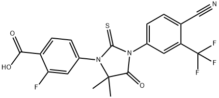 恩杂鲁胺羧酸 结构式