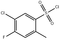 5-氯-4-氟-2-甲基苯-1-磺酰氯化 结构式