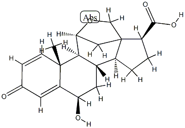 11,18-epoxy-6-hydroxy-3-oxoandrost-4-ene-17,18-carbolactone 结构式