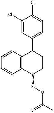 1(2H)-Naphthalenone,4-(3,4-dichlorophenyl)-3,4-dihydro-, O-acetyloxime, (±-) 结构式