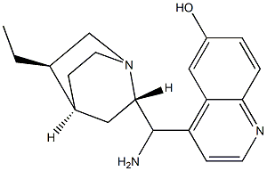(8Α,9S)-9-氨基-10,11-二氢奎宁-6'-醇 结构式