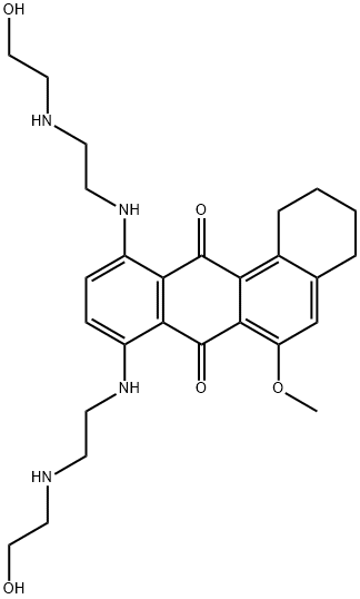 8,11-bis((2-((2-hydroxyethyl)amino)ethyl)amino)-6-methoxy-1,2,3,4-tetrahydro-7,12-benz(a)anthraquinone 结构式
