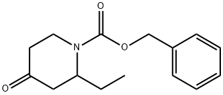 2-乙基-4-氧代哌啶-1-羧酸苄酯 结构式