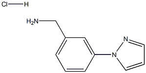 3-(1H-吡唑-1-基)-苯甲胺盐酸盐 结构式