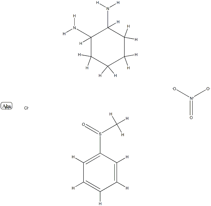 chloro(1,2-cyclohexanediamine-N,N')((methylsulfinyl)benzene-S)platinum(I) 结构式